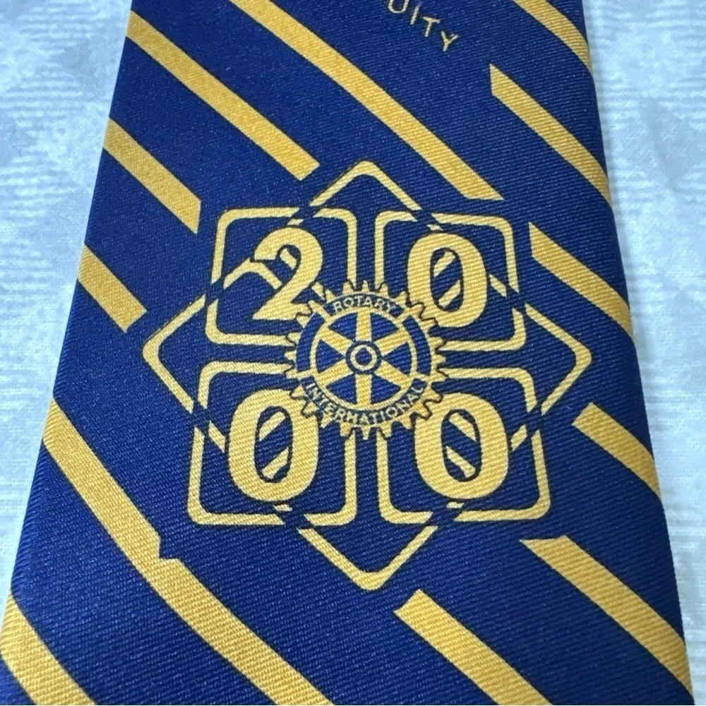 Vintage Russell-Hampton Co. Men's Rotary International 2000 Blue Tie